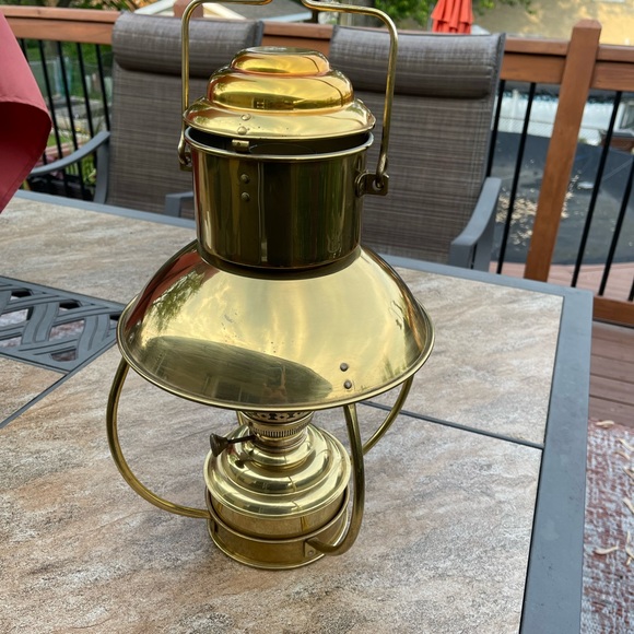 IDEAL BRENNER Other Ideal Brenner 2 Brass Hanging Oil Lamp Farm